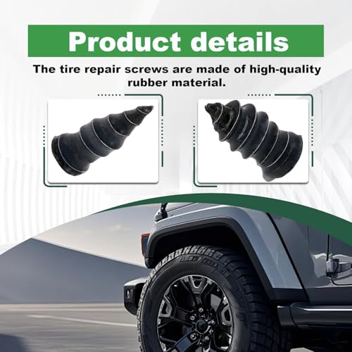 10Pcs Tire Repair Rubber Nails Spiral Plugs Kit - size: 10Pcs
