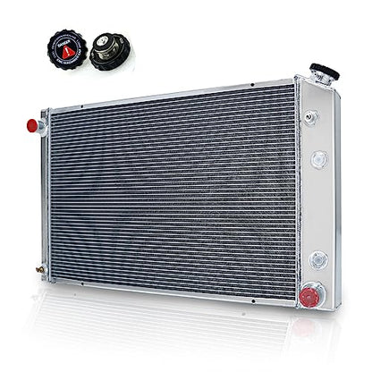 ECMRAD 4 Rows Aluminum Performance Radiator for 1973-1991 Chevy C10 C20 C30 K10 K20 K30 Blazer/GMC/Suburban