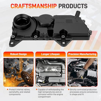 32140004 PCV Valve Oil Trap Engine Valve Cover with Gasket