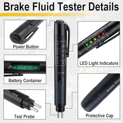 ecocstm Brake Fluid Tester, Brake Fluid Moisture Tester, Brake Tester