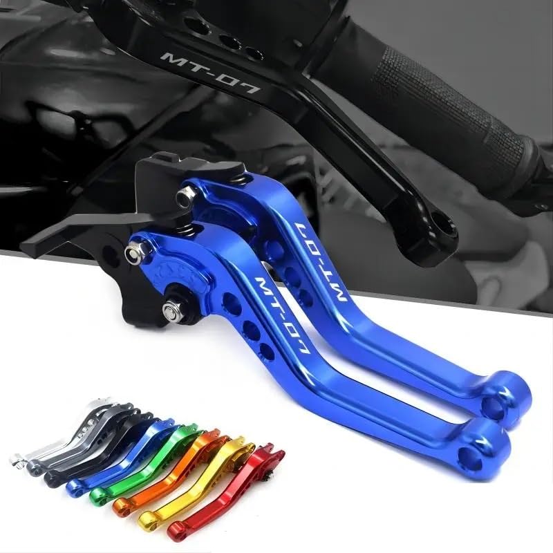 MT07 MT 07 MT-07 2019-2024 2015 for Motorcycle CNC Parts Short Brake Clutch Levers Adjustable Black+Red - color: black+red
