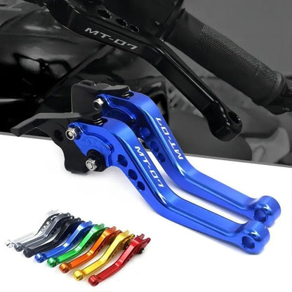 MT07 MT 07 MT-07 2019-2024 2015 for Motorcycle CNC Parts Short Brake Clutch Levers Adjustable Black+Red - color: black+red