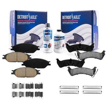 Detroit Axle - Brake Pads for Ford 1999-2003 Windstar, Front and Rear - size: 6P58095/Kit