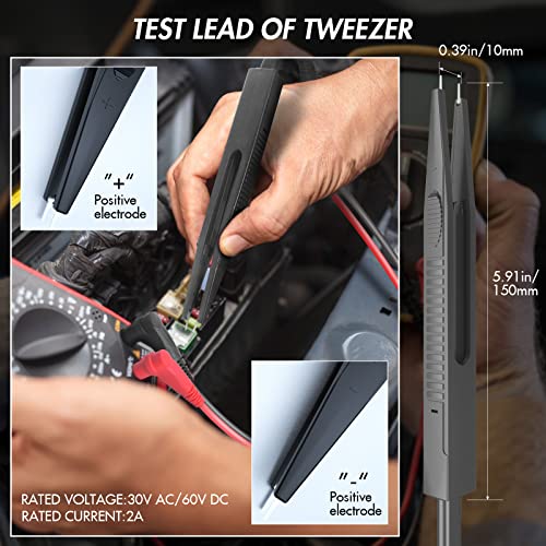 HANDSKIT Electrical Multimeter Test Leads Set with Alligator Clips