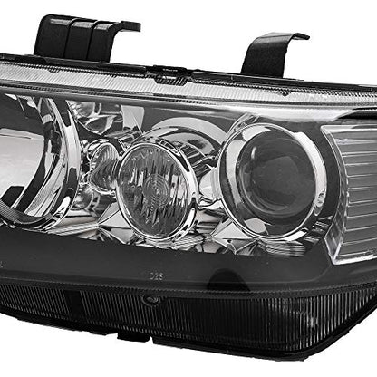 Headlights Assembly LH+RH Replacement for Acura TSX 2004-2005 - color: black