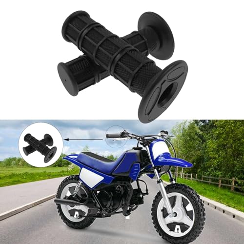 FLYPIG Universal 22mm 7/8" Motorcycle Handlebar Grips Bike Grips Non Slip Rubber Hand Grips for Honda Yamaha Suzuki Kawasaki KLX CRF YZF XR Polaris Arctic Cat Off Road Dirt Bike Handle Grips - color: black