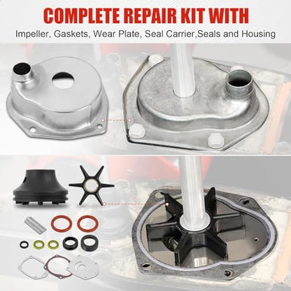 AUTOBABA Water Pump Repair Kit Compatible with 1991-2021 Mercury MerCruiser Alpha 1 Gen 2 Drives, Water Pump Impeller Repair Replace 817275A4 817275Q05 18-3147 47-43026-1, 47-43026-2