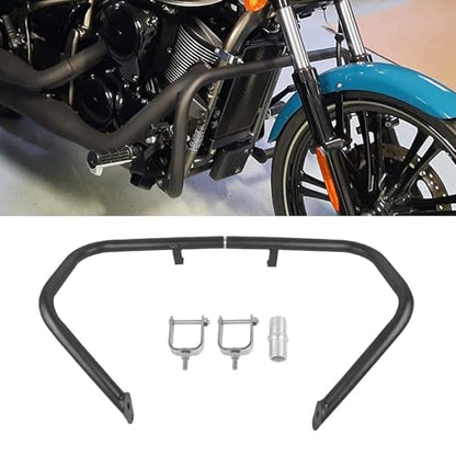 Highway Crash Bar Engine Guard Compatible with Kawasaki Vulcan VN900 Classic 2006-2026 & VN 900 Classic LT 2006-2026(Black) - color: black