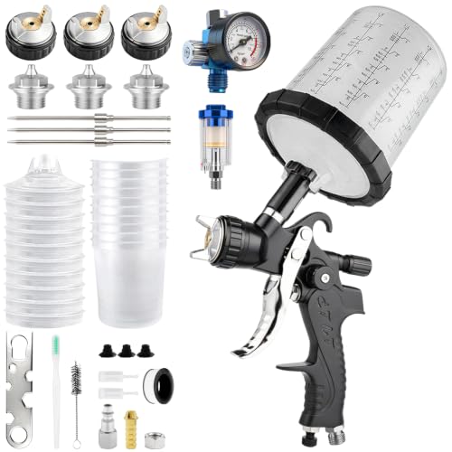 LVLP Spray Gun, Automotive Paint Gun with 10 Disposable Cups, 22oz