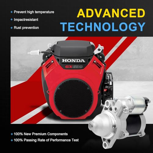 New Starter Compatible with Honda GX630, GX630H, GX630R, GX630RH, GX660, GX660R, GX660RH, GX690, V-Twin Engine 2007-2013 2280009480, 31200Z0A003, 31200Z6L003, DDWDN, 428000-6410, SND0728 - color: 2280009480
