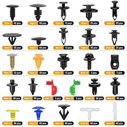 GOOACC 860Pcs Car Push Retainer Clips & Auto Fasteners Assortment - color: 860Pcs Clips + Remover