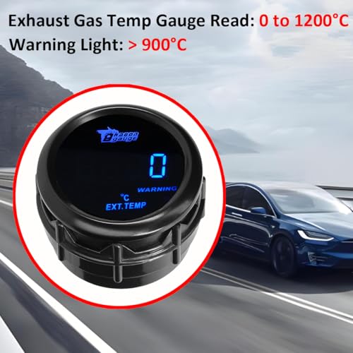 Car Exhaust Gas Temperature Gauge 12V Auto Exhaust Gas Temp Gauge - color: Blue Light Exhaust Gas Temp