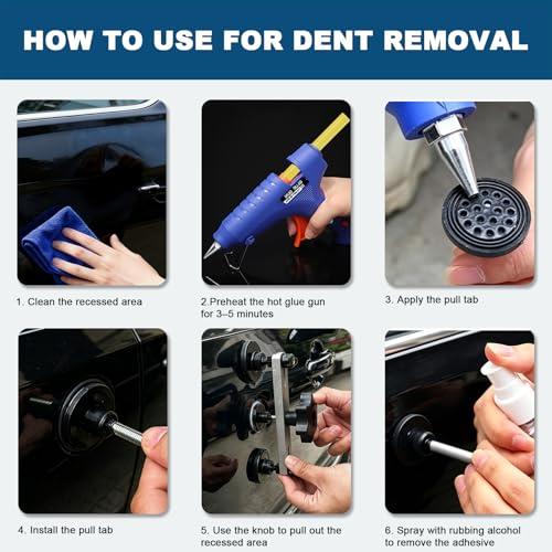 Paintless Dent Repair Kit 39PCS PDR Dent Repair Kit with Bridge Dent Puller - size: Dent Puller Tool - 39 Pcs
