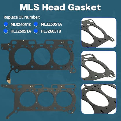 3.5 Engine Head Gasket Set W/Head Bolt For Ford EcoBoost 2017-2021
