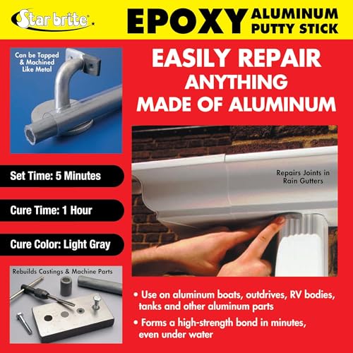 STAR BRITE Epoxy/Aluminum Putty Stick, Waterproof Repair - style: Aluminum