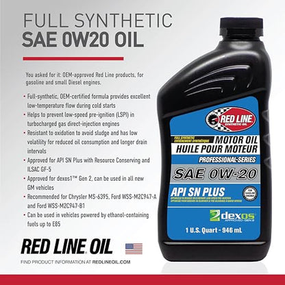 Red Line 12804 Professional Series 0W20 Motor Oil - 1 Quart