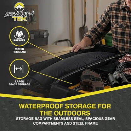 ATV Tek Arch Series Hunting and Fishing Expedition ATV/UTV Rear Rack Cargo Bag, Kings Mountain Shadow Camo, Waterproof ATV Bag with Spacious Compartments, Steel Frame Support.