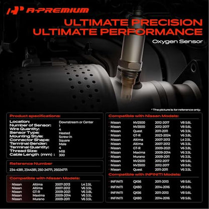 A-Premium O2 Oxygen Sensor Compatible with Nissan, Infiniti