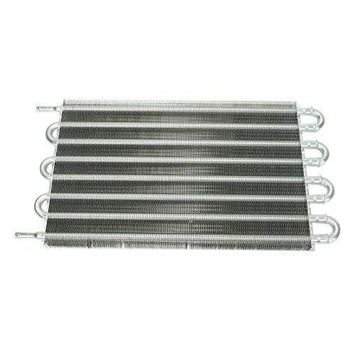 MAGQOO 8 Row Tube and Fin Transmission Cooler High Performance Aluminium Oil Cooler Kit w/ 10" Radiator Cooling Fan Universal - size: 8 Row Cooler w/ 10" cooling fan