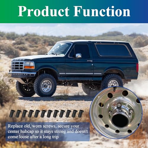 Wheel/Center Caps Insert fits 1980-1996 Ford F-150 & Bronco, 1992-1996 Van - style: 12 Pcs Inserts