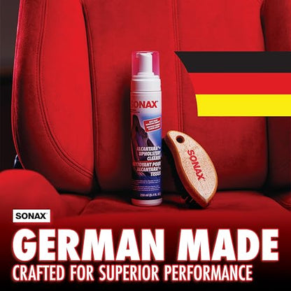 SONAX Upholstery & Alcantara Cleaner Foam, Car Interior Cleaner, 250 ml - size: 8.4 Fl Oz (Pack of 1)