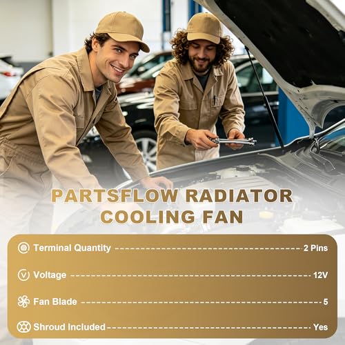 PartsFlow A/C Condenser Cooling Fan For 2013-2015 Acura ILX For 2012-2015 Honda Civic 621-480 - color: For Acura ILX