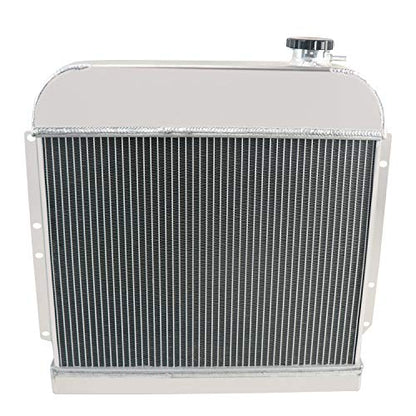 4 Row Aluminum Radiator Compatible with 1941-1952 Plymouth Concord Special Deluxe Suburban 1942 1943 1944 1945 1946 1947 1948 1949 1950 1951 Radiators