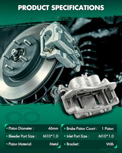 SCITOO 19B2639 Front Left Disc Brake Caliper Assembly w/Bracket For Nissan - size: Front Driver[19B2639]