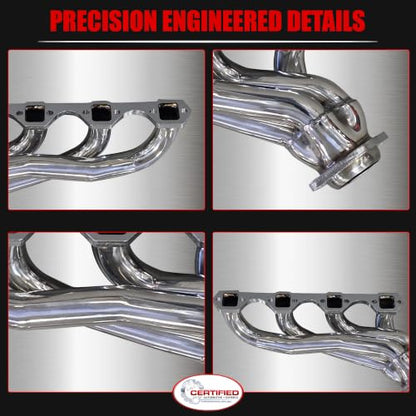 Ceramic Coated Shorty Headers For 1979-1993 Ford Mustang 5.0L Foxbody GT LX - size: Ceramic Coated Shortys 5.0L Fox Body Mustang