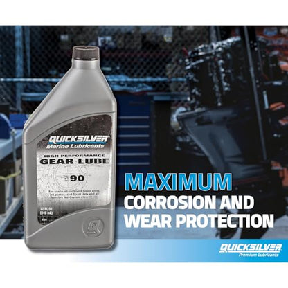 Quicksilver High Performance SAE 90 Gear Lube for Mercury Outboards and MerCruiser Sterndrives, 2.5 Gallon - style: 2.5 gallon