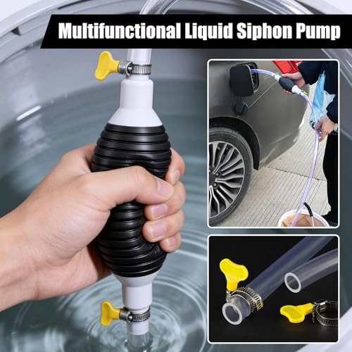 Multifunctional Liquid Siphon Pump, Large Diameter Manual Extractor for Gasoline,Home Use - with 3.2/4.9/6.5/9.8ft Hose (1PCS) - color: 1PCS
