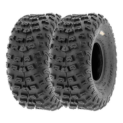 [Set of 2] SunF 22x10-8 22x10x8 ATV UTV A/T Knobby Race Replacement 6 PR Tubeless Tire A030
