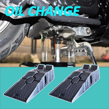 X-Haibei Pair Car Vehicle Ramps for Oil Changes or Home Garage Maintenance, 5500lb Load Rating Pair, Lifts Vehicles 6.3" High，Truck Service Ramps, Trailer Park