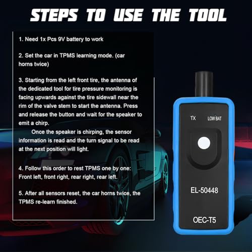 AICEL TPMS Relearn Tool EL-50448 for GM Tire Pressure Sensor, Blue - color: Blue