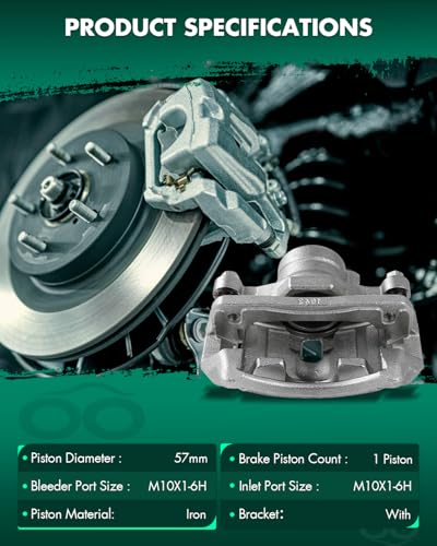 SCITOO 1PC 19B1334 Front Passenger Side Disc Brake Caliper With Bracket - size: Front Passenger[19B1334]