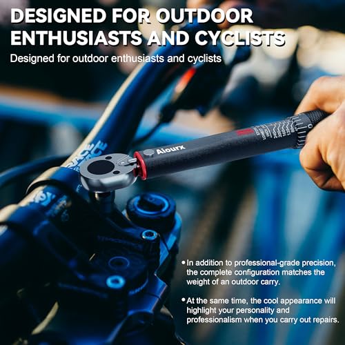 1/4" Drive Click Torque Wrench 20-260 In.-Lb, 72 Tooth Dual-Direction Adjustable, Dual Scale, ±3% Accuracy, for Bicycle, Motorcycle, Automotive Repair and Maintenance - size: 1/4"