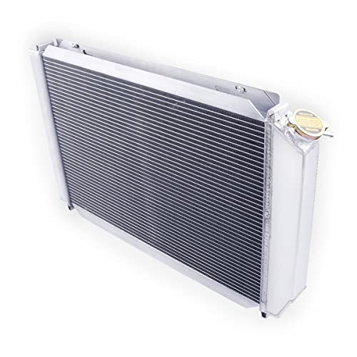 Full Aluminum Radiator with Shroud Fan for 1980-1993 Fo rd Mustang - size: Radiator with Fan Shroud
