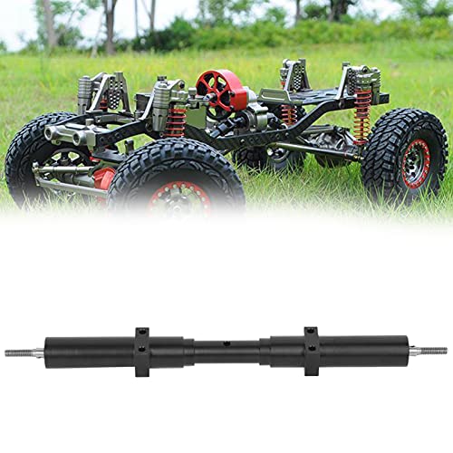 1/10 RC Trailer Axle Kit, 167mm/6.6in RC Trailer Dual Axles, Black Metal Non Powered Rear Wheel with Screws Accessories Replacement for Tamiya 1/10 Rc Tractor Truck, 1Pcs