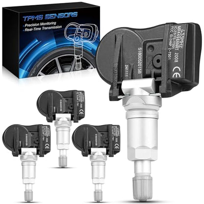529332M000 Pre-Programed Tire Pressure Sensor Fit for:-Hyundai 2013 2014 Elantra GT Accent Sonata, for:-Kia Optima Sorento Soul Forte Cadenza, 315MHz TPMS Sensor (4) - size: 529332M000(4)