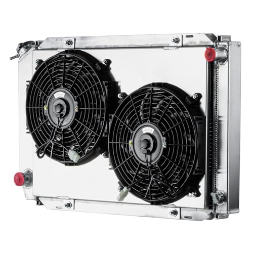 3 Row Radiator Shroud Fan for Ford Mustang GT LX 5.0L V8 MT 1979-1993 Aluminum Radiator with Fan Replacement 3 Rows Radiators Fans - size: 3 Row Radiator+Shroud Fan(MT)