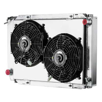 3 Row Radiator Shroud Fan for Ford Mustang GT LX 5.0L V8 MT 1979-1993 Aluminum Radiator with Fan Replacement 3 Rows Radiators Fans - size: 3 Row Radiator+Shroud Fan(MT)