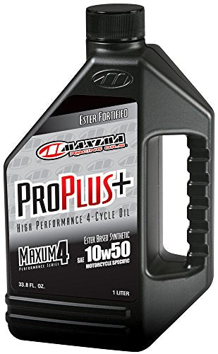 Maxima Racing Oils 30-19901-2PK Pro Plus+ 10w50 Synthetic Motorcycle Engine Oil 1L Bottle, 2-Pack - size: 0.26 Gallon, style: 2-Pack