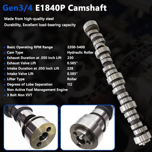 AUCERAMIC E1840P 4.8L 5.3L 5.7L 6.0L Stage 2 Camshaft Kit for Chevrolet GMC