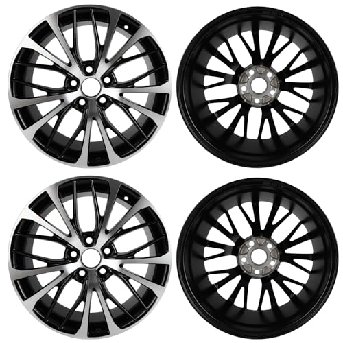 ECCPP 18 inch wheel rims:18 * 8.0in BLACK MACHINE FACE 4 pcs