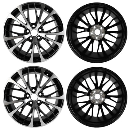 ECCPP 18 inch wheel rims:18 * 8.0in BLACK MACHINE FACE 4 pcs