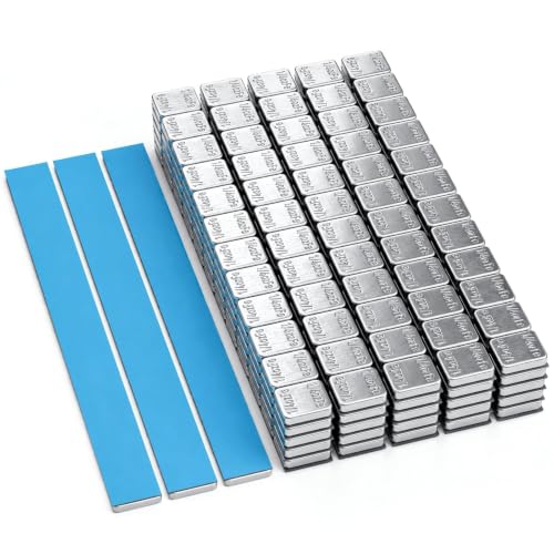 OTUAYAUTO 1/4oz 576pcs Chrome Adhesive Stick-On Wheel Weights 144oz/Box - color: Chrome, size: 576 PCS