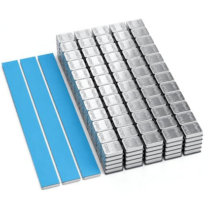 OTUAYAUTO 1/4oz 576pcs Chrome Adhesive Stick-On Wheel Weights 144oz/Box - color: Chrome, size: 576 PCS