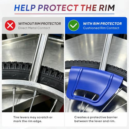 4-Piece Motorcycle Tire Change Combo Tools, Dirt Bike Spoons & Rim Guards