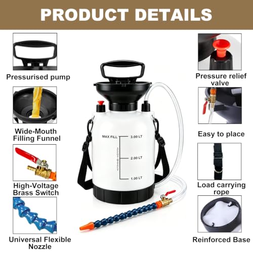 3L Transmission Fluid Pump, Manual Fluid Transfer Pump for ATF & Gear Oil - size: Fluid Pump-3L
