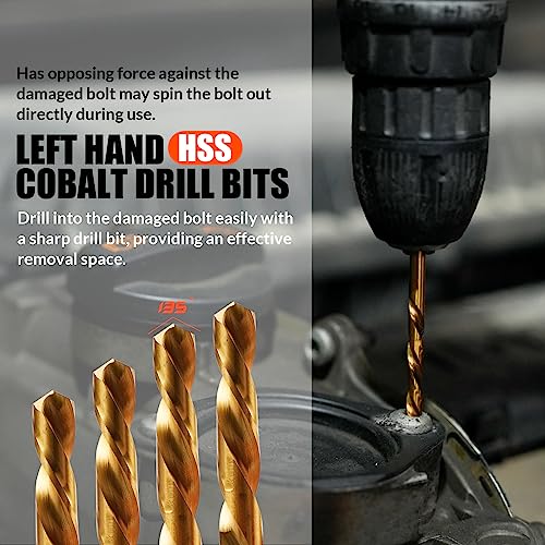 35 Pcs Screw Extractor Set,Left Hand Drill Bits Set Screw Extractor Kit - size: 35 PCS